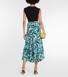 Diane von Furstenberg High-rise printed cotton-blend midi skirt