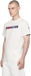 Moncler Off-White Flocked T-Shirt