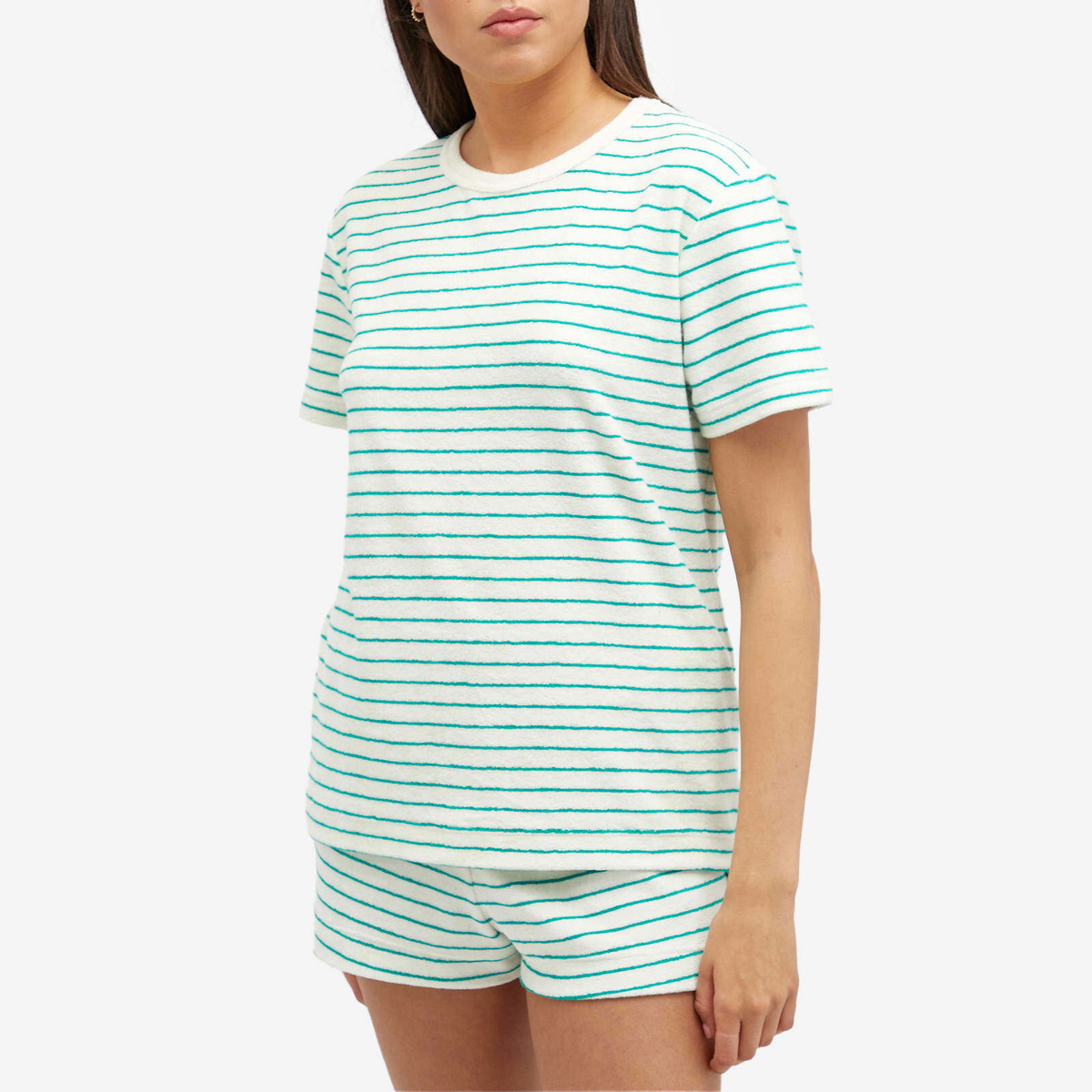 Howlin by Morrison Women's Howlin' Towelling Short Sleeve Top Sky Dreamers in Green-Ish