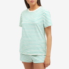 Howlin by Morrison Women's Howlin' Towelling Short Sleeve Top Sky Dreamers in Green-Ish