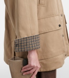 Brunello Cucinelli Leather-trimmed cotton and linen jacket