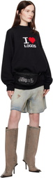 VETEMENTS Black Metal Logo Belt Bag