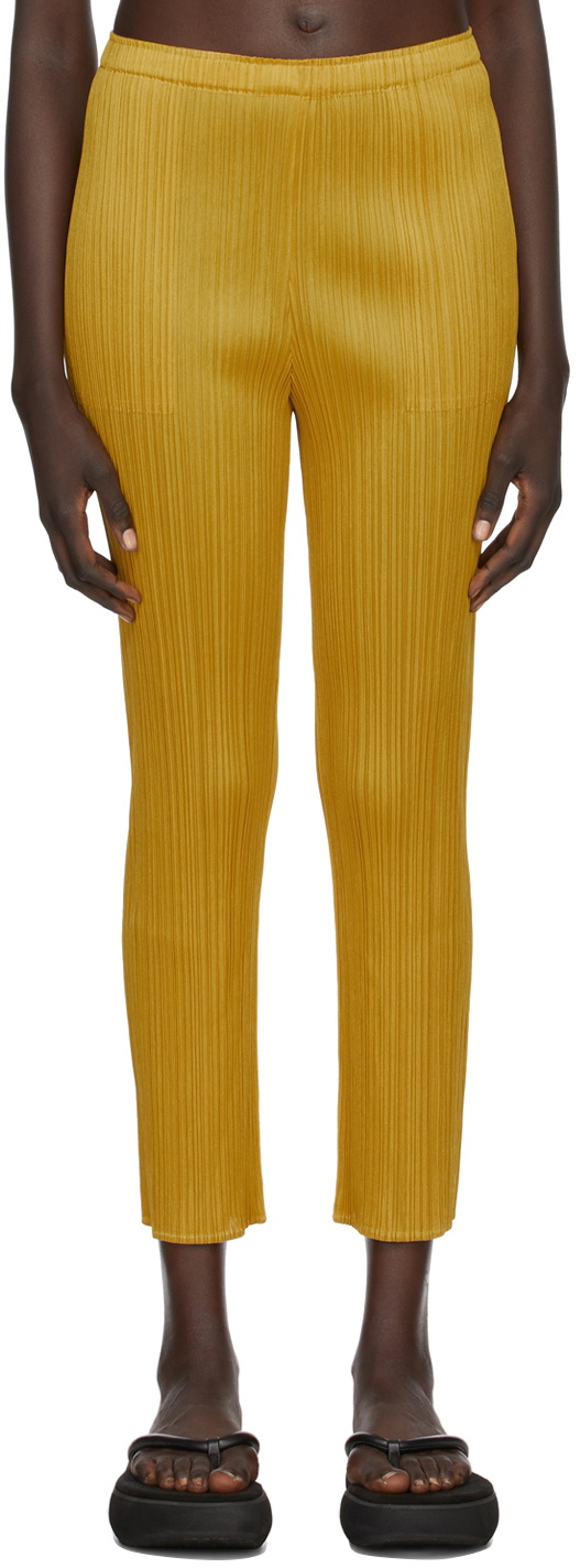 Pleats Please Issey Miyake Yellow Monthly Colors November Trousers