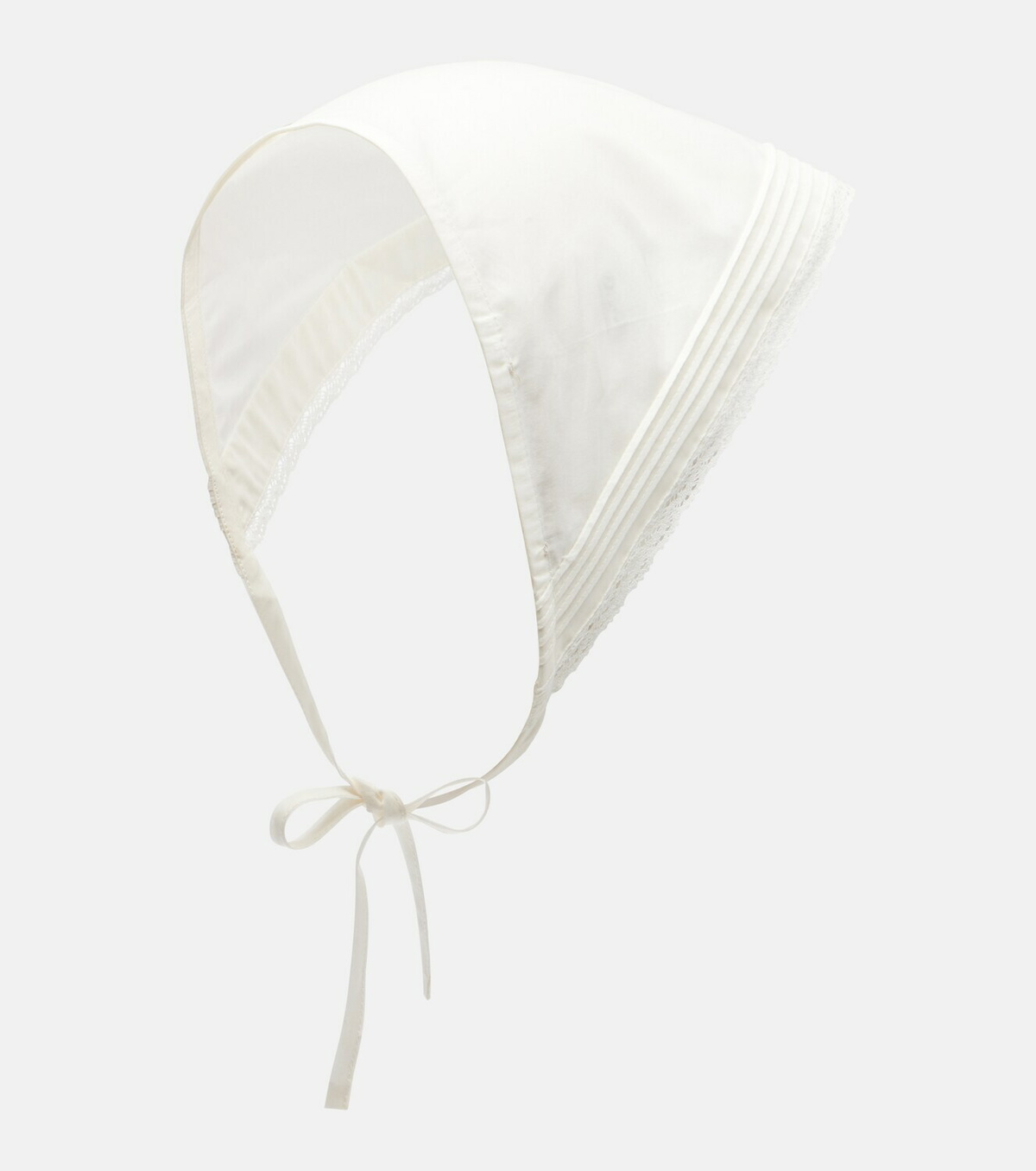 Faithfull Emilia lace-trimmed cotton head scarf