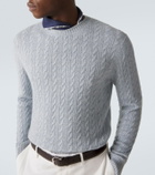 Dunhill Cable-knit cashmere and linen sweater