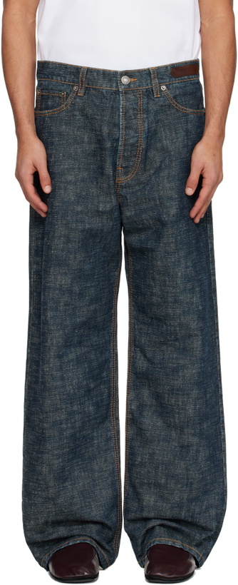 Photo: Lanvin Navy Baggy Jeans
