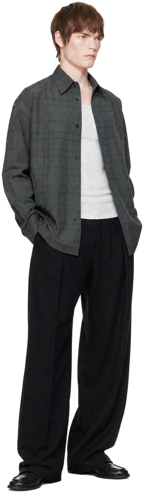 SAGE NATION Black Box Pleat Trousers