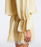 Chloé Lace-trimmed silk satin blouse