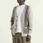 Beams Plus Men's Multi Stripe Cardigan in Grey