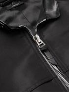 TOM FORD - Leather-Trimmed Faille Bomber Jacket - Black