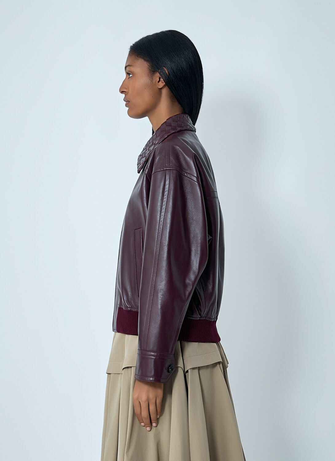 Bottega Veneta Leather Blouson Jacket