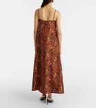 Asceno Melfi printed silk twill midi dress