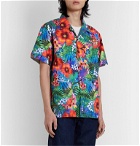 Engineered Garments - Camp-Collar Floral-Print Cotton Shirt - Blue
