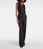 Alexander McQueen Pinstripe wool wide-leg pants