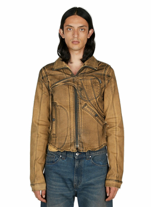 Photo: Ottolinger - Fitted Denim Jacket in Brown