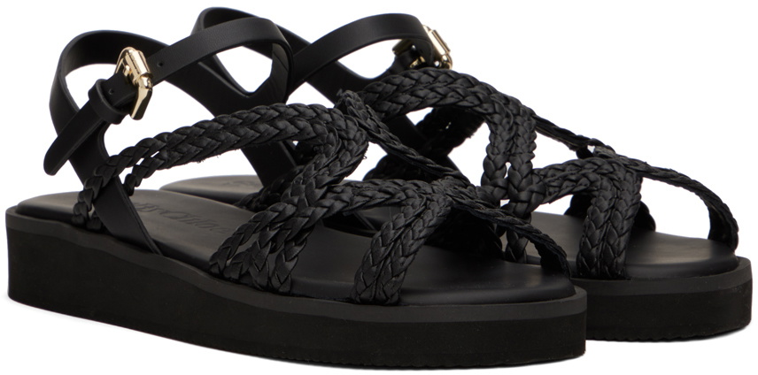 See by Chloé Black Sansa Flat Sandals