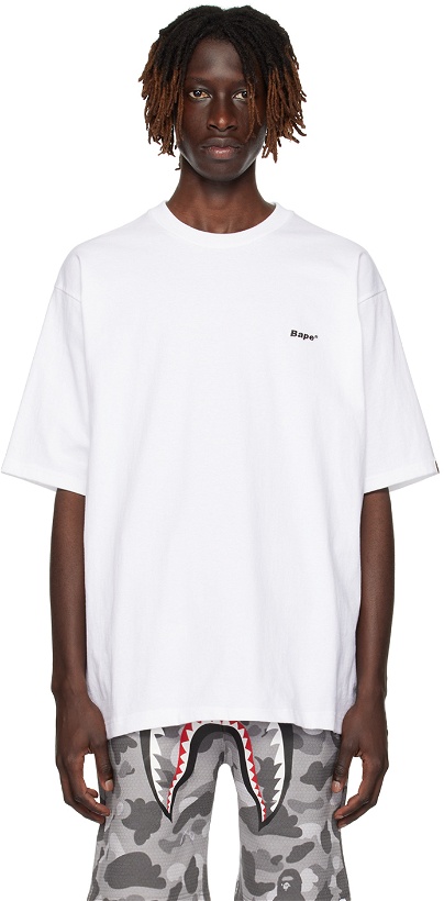 Photo: BAPE White Embroidered T-Shirt