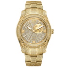 JBW Jet Setter GMT Quartz Diamond Gold Dial Mens Watch J6370A