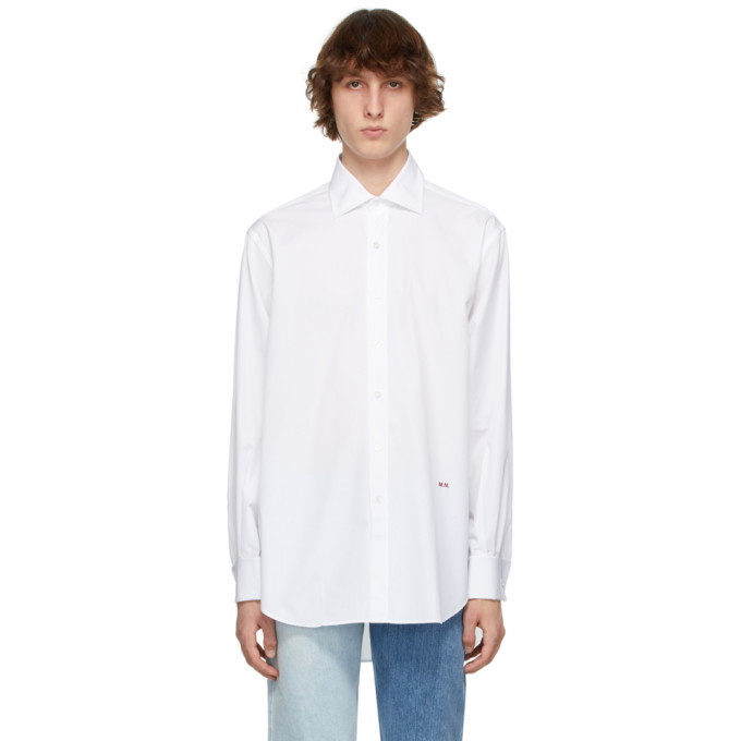 Photo: Maison Margiela White Logo Poplin Shirt