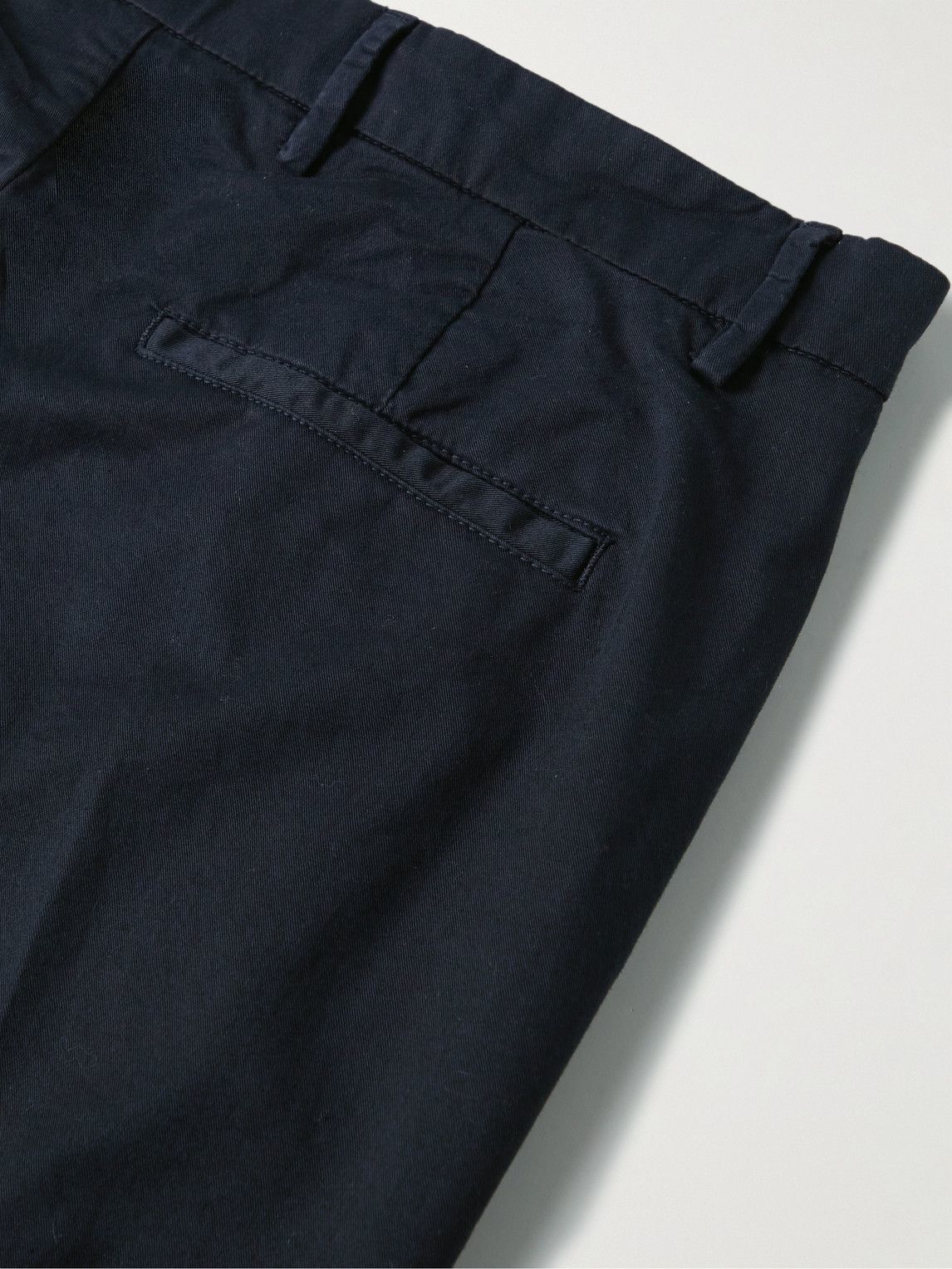 MP Massimo Piombo - Straight-Leg Stretch-Cotton Twill Chinos - Blue