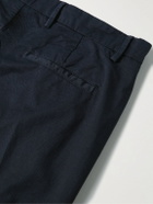 MP Massimo Piombo - Straight-Leg Stretch-Cotton Twill Chinos - Blue