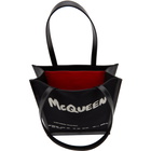 Alexander McQueen Black Graffiti Logo Tote