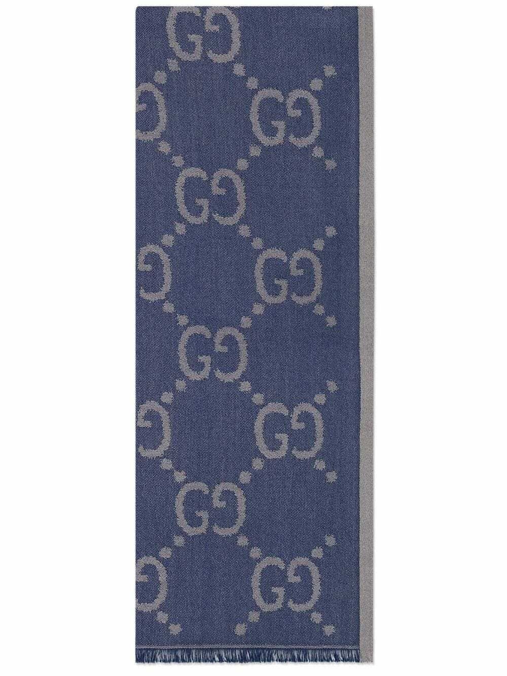 GUCCI - Stole In Silk And Gg Cotton