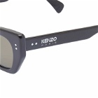 Kenzo Eyewear Men's KZ40162I Sunglasses in Shiny Black/Green