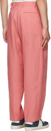 Paul Smith Pink Linen Pleated Trousers