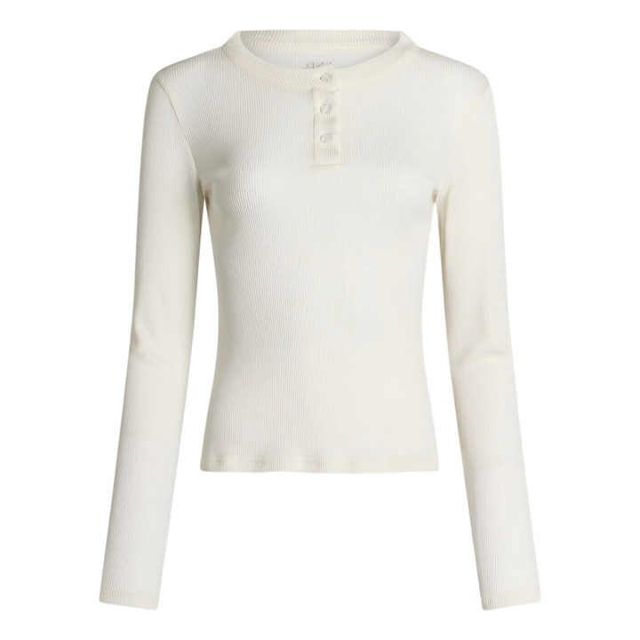 Photo: END. Women's Henley LS Top in Off White