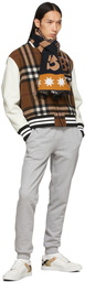 Burberry Brown Check Letter Bomber