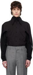 AARON ESH Black Open Arm Shirt