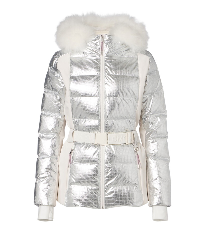Photo: Yves Salomon Belted shearling-trimmed ski jacket