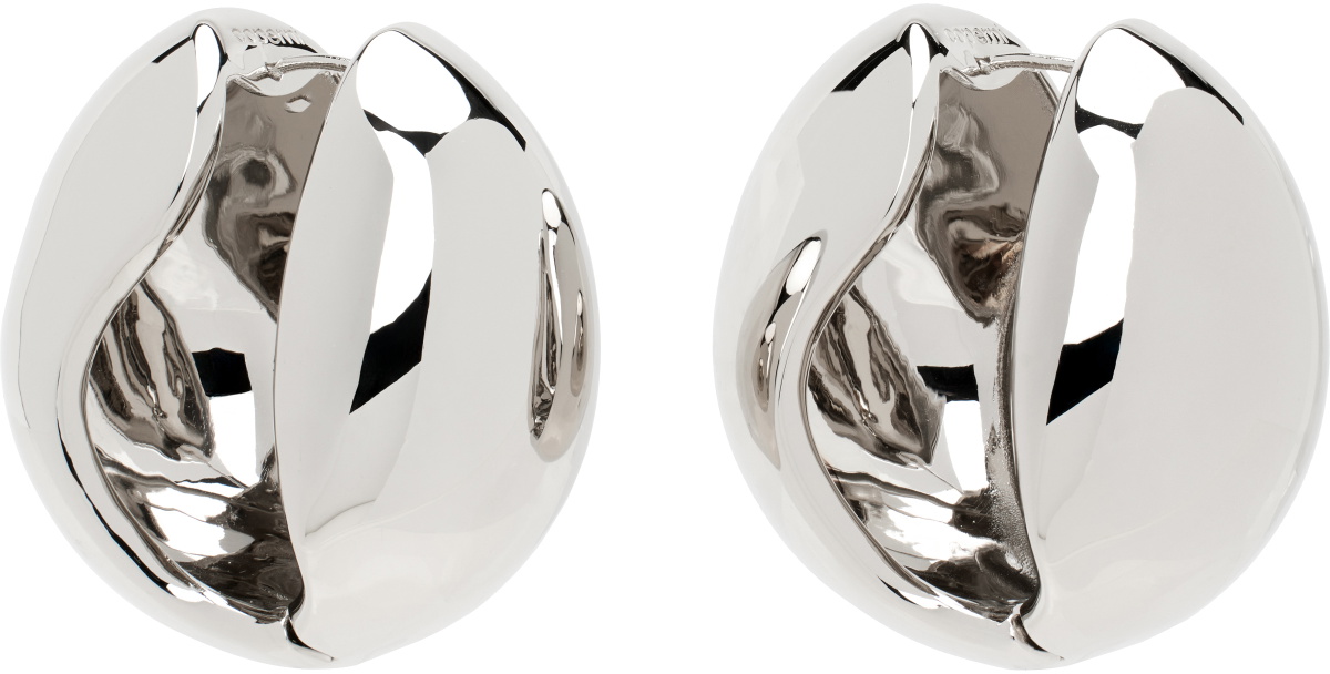 Coperni Silver Logo Earrings