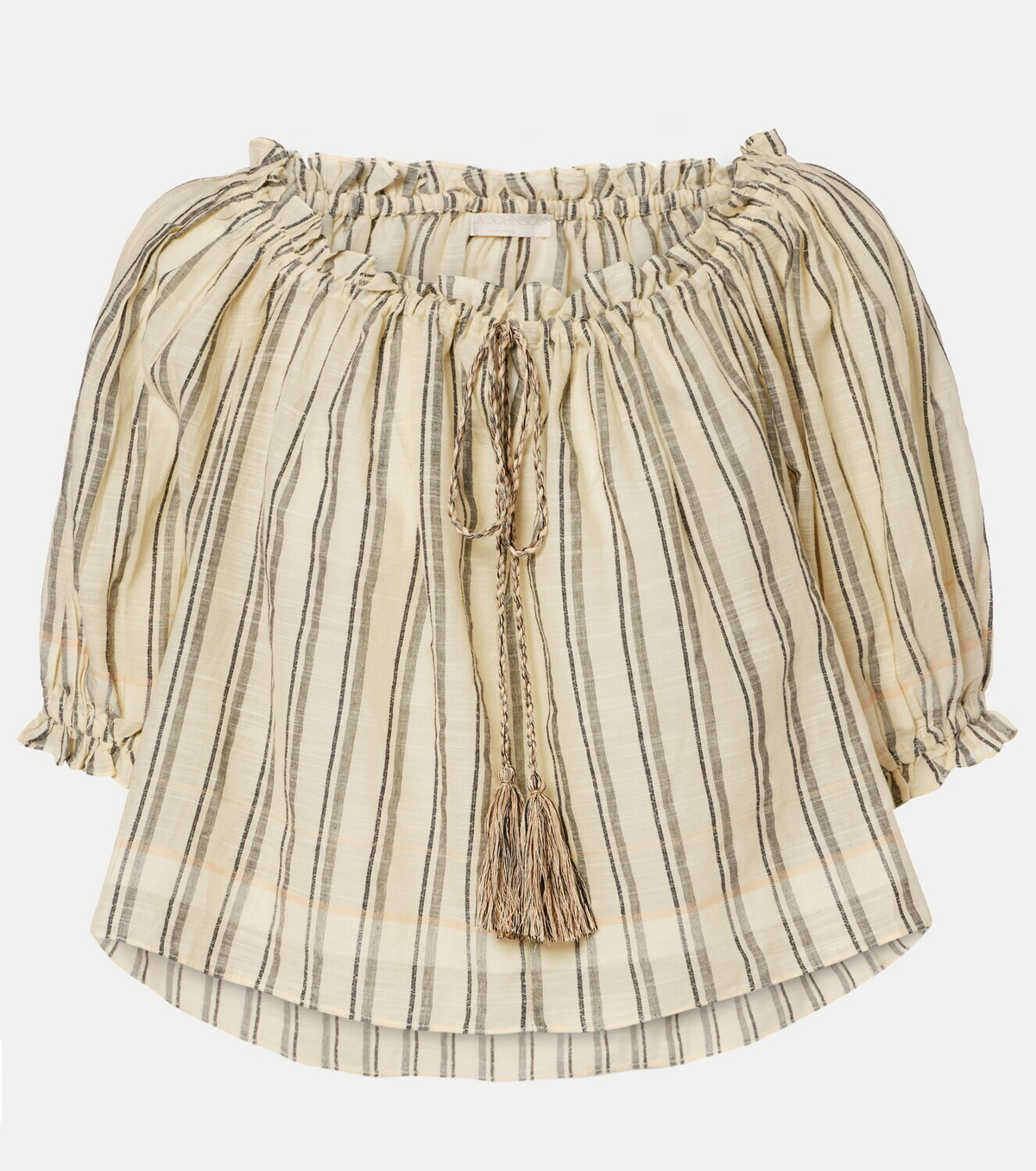 Ulla Johnson Paros striped cropped cotton top