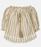 Ulla Johnson Paros striped cropped cotton top