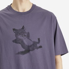 Maison Kitsuné Men's Chillax Print Oversize T-Shirt in Fig