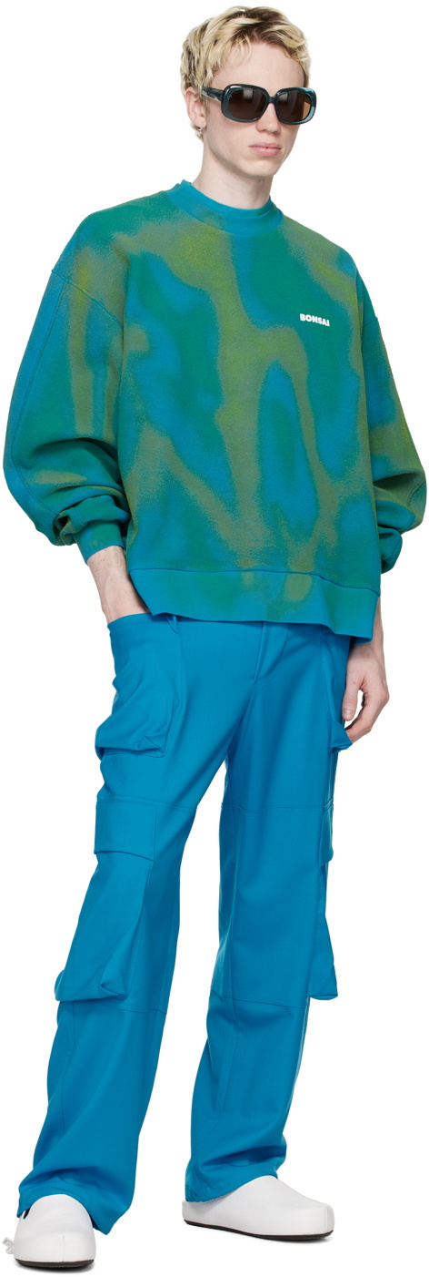 Bonsai Blue & Green Dyed Sweatshirt