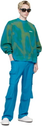Bonsai Blue & Green Dyed Sweatshirt