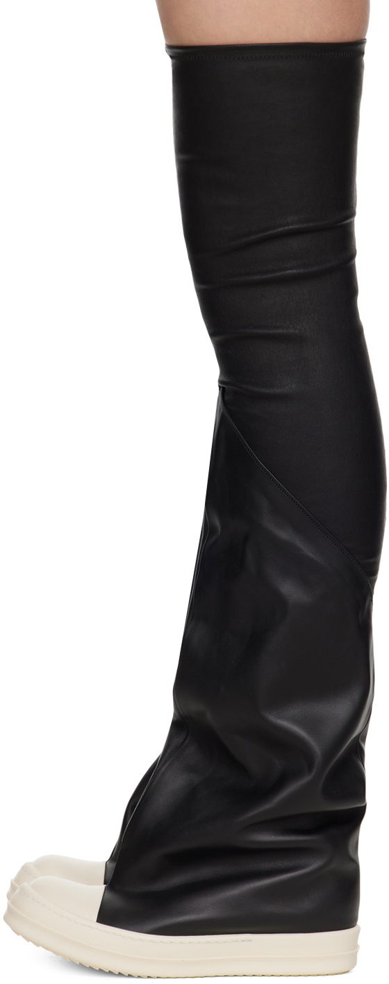 Rick Owens Black Flared Boots