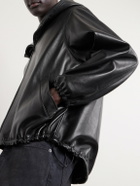 Balenciaga - Hooded Leather Jacket - Black