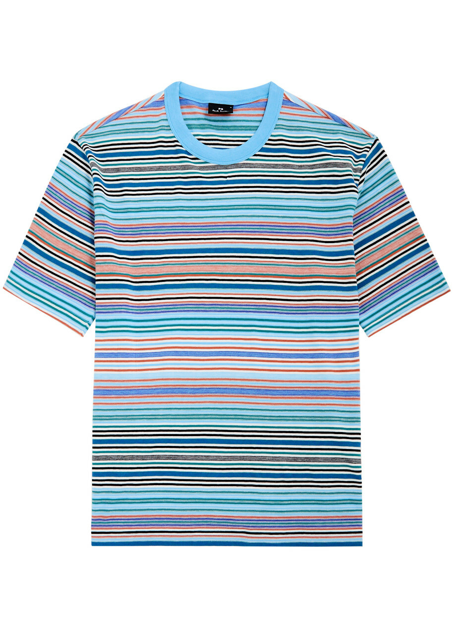 ★送料 関税込★PAUL SMITH★COTTON STRIPE T-SHIRTS★ PS Paul Smith Striped-print Cotton T-shirt Multicoloured PS