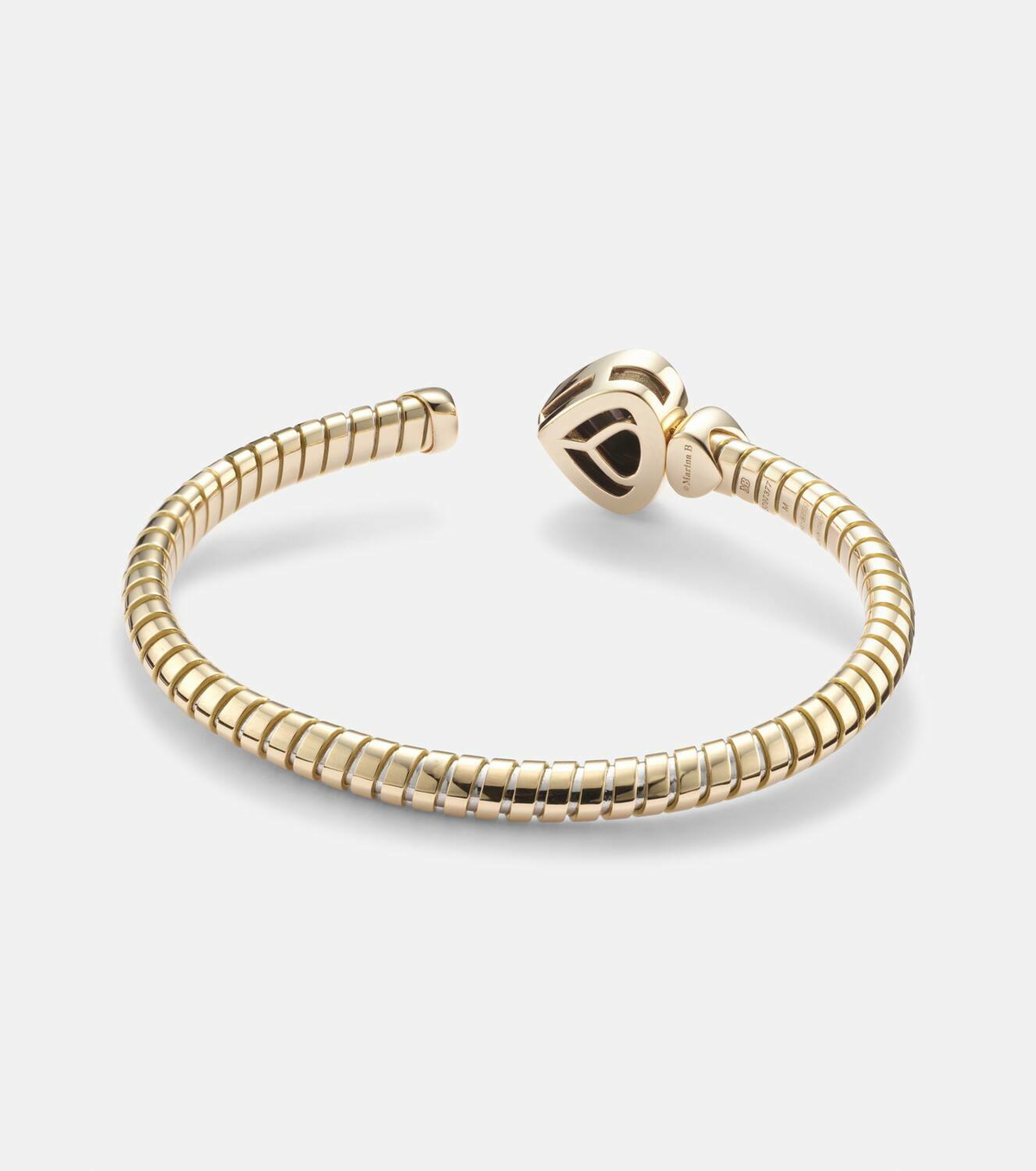 Marina B Trisolina Bypass 18kt gold bracelet with topaz and diamonds