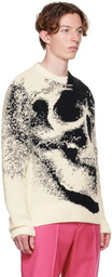 Alexander McQueen Black & White Skull Sweater