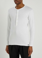 Tom Ford Henley Stretch-cotton top White