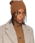 Studio Nicholson Tan Ribbed Beanie