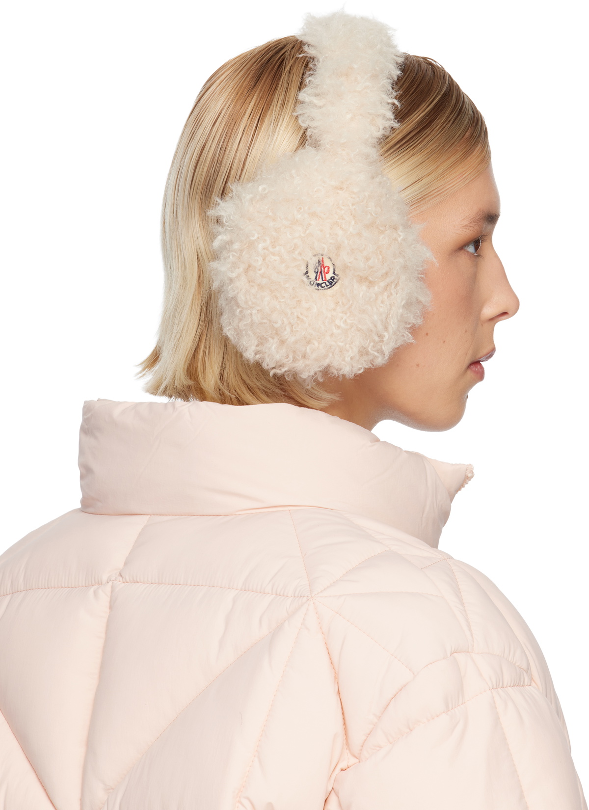 Moncler Beige Logo Ear Muffs
