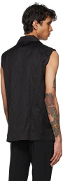 Sean Suen Black Sleeveless Shirt