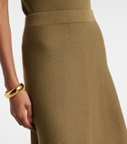 Jardin des Orangers Virgin wool midi skirt