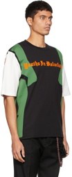 Youths in Balaclava Black & Green Colorblocked T-Shirt
